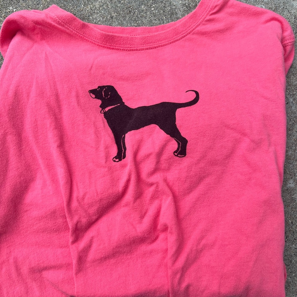 Black Dog Peach/pink Womens tshirt